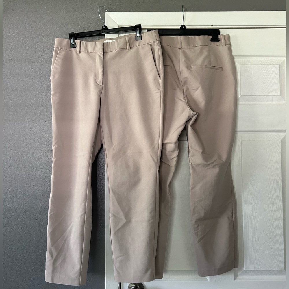 2 pairs H&M Khaki Ankle Pants, size 14